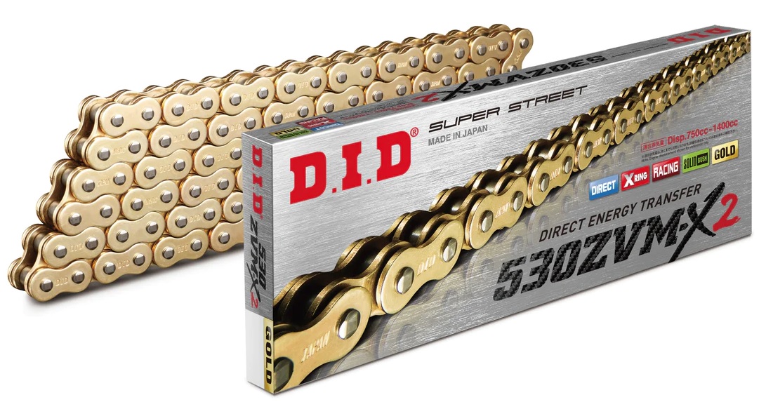 DID 530ZVM-X GOLD CHAIN 108L ZJ, DID530ZVMXGG108, 530ZVM-X, 3012648, ROAD, MC