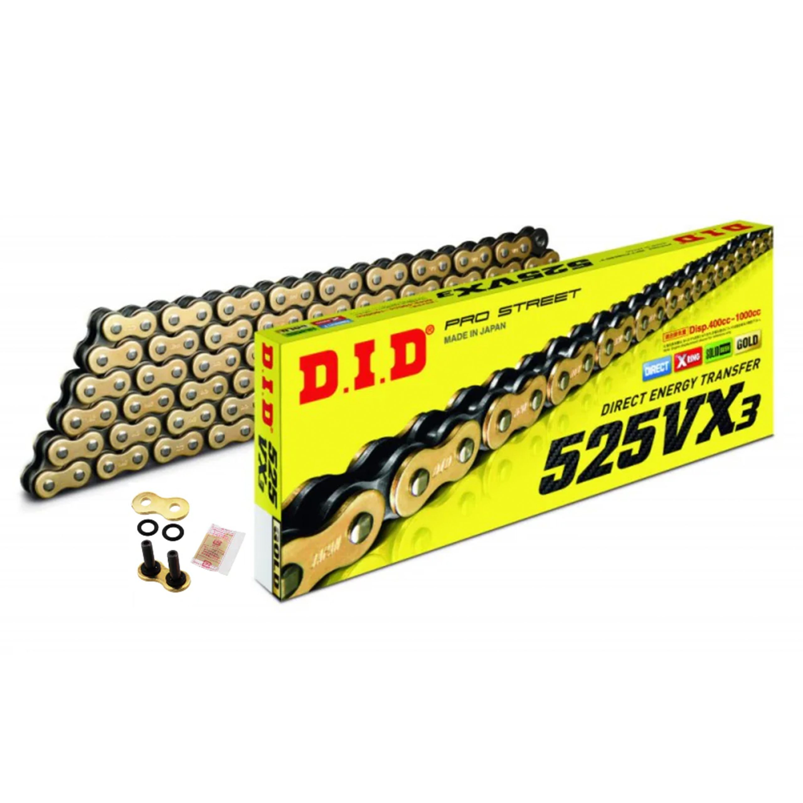 DID 525VX3 GB X-RING CHAIN 108L ZJ DID525VXGB108