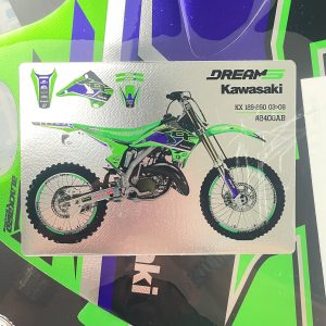 03-08 KX125 250 DREAM 5 CHROME EFX GRAPHICS, BLACKBIRD DECAL 2408ABCRO
