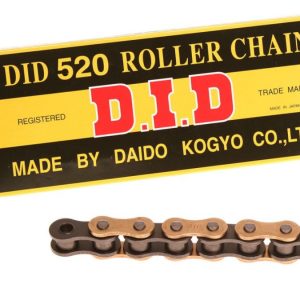DID 520 CHAIN 120L GOLD (RJ), GOLD & BLACK LINKS DID520GB120