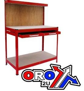 WORK BENCH WITH DRAWERS RED, 27KG, HILKA WB212