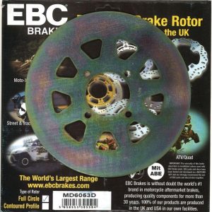 DISC BRAKE REAR YFM350 EBC, EBC MD6053D YFS200, YFZ350
