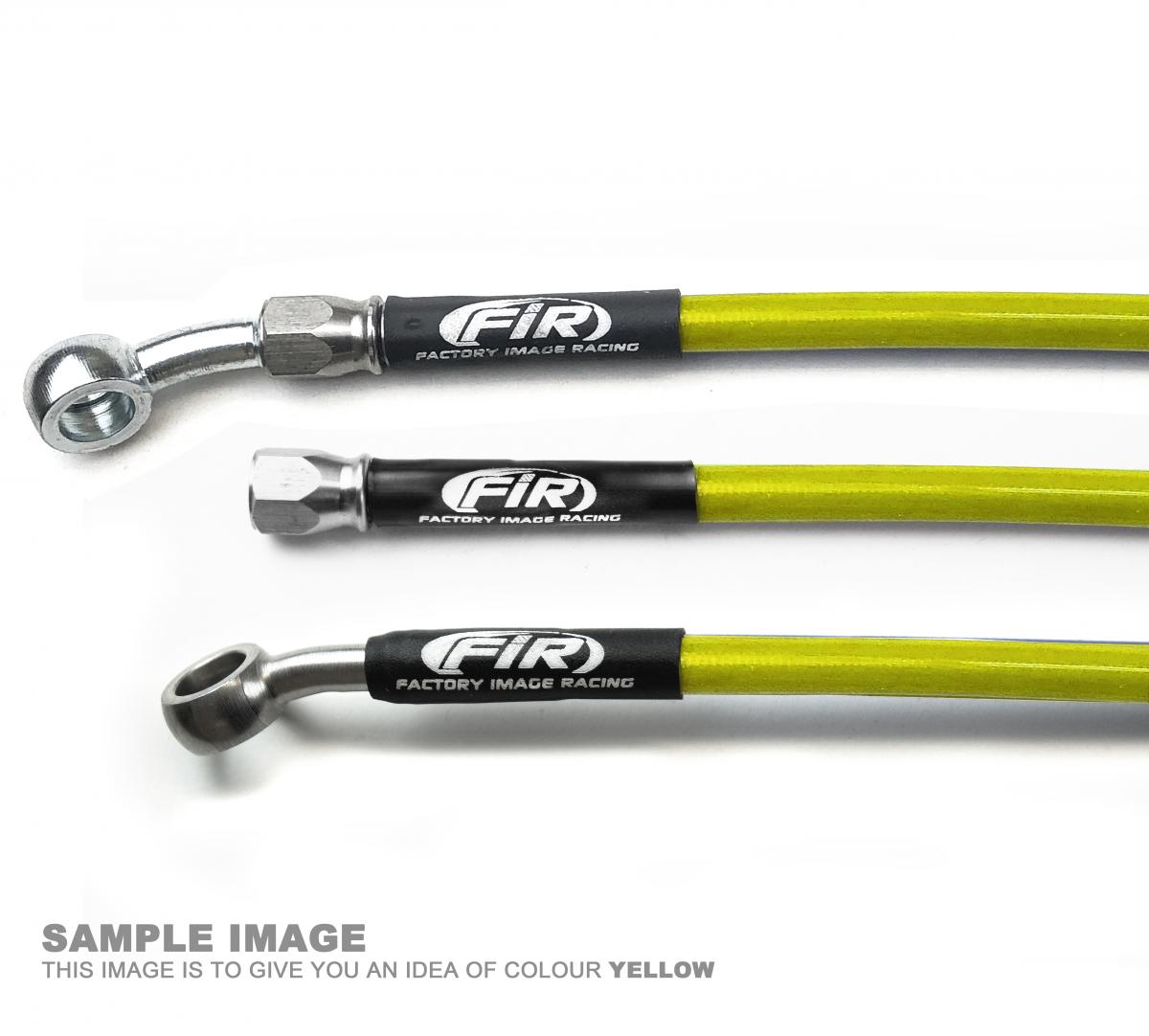 HOSE FRONT BRAKE YELLOW / BLK, SUZUKI DRZ400 E 2000-2007 FIR, KIT DONE