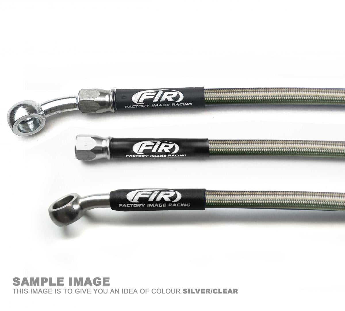 HOSE REAR BRAKE SILVER / BLK YAMAHA YZ125 YZ250 2006-2014 .