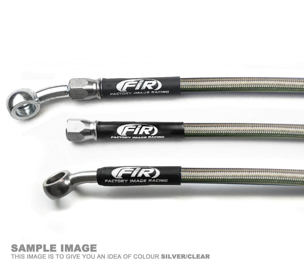 HOSE FRONT BRAKE SILVER / BLK, HUSQVARNA 1987-1988 WR250 400 FIR