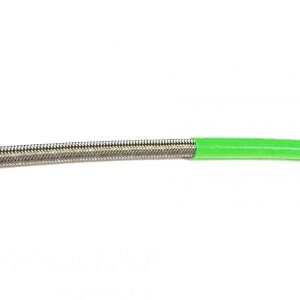KX GREEN HOSE 1 METER 600-03, STAINLESS STEEL BRAIDED HOSE, 600-03GN / PTFE / PVC COVERED, BUILDALINE