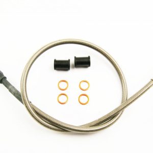 HOSE REAR BRAKE SILVER / BLK HONDA TRX400 EX 1999-07 ATV VENHILL H02-2-031