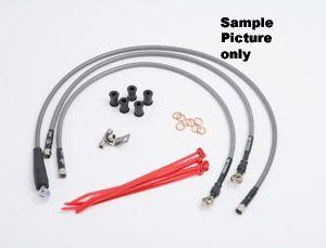 HOSE FRONT BRAKE SILVER / BLK, VENHILL Y01-1-065/P, YAMAHA 06-08 RAPTOR 700