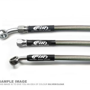 HOSE REAR BRAKE SILVER / BLK, KTM SX/GS 125/250 1989-1995 FIR