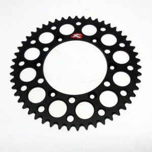 REAR SPROCKET ALLOY RENTHAL, ULTRALITE 150U-520-51GBBK BLACK, 150U-520-51GBBK