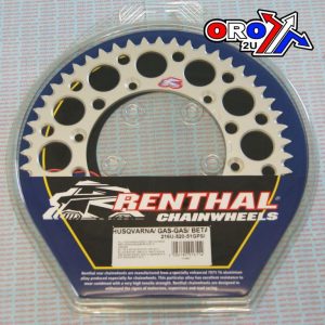 REAR SPROCKET ALLOY RENTHAL, ULTRALITE 216U-520-51GPSI SILVER, HUSQVARNA / GASGAS / BETA