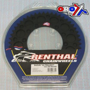 REAR SPROCKET ALLOY RENTHAL, ULTRALITE 123U-520-49GYBK BLACK