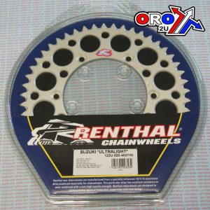 REAR SPROCKET ALLOY RENTHAL, ULTRALITE 123U-520-49GYSI SILVER