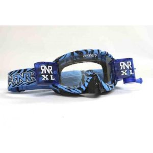 RNR HYBRID WILD BL/BK XL ROLL & TEAR OFF, WILD BLUE & BLACK GOGGLE, 36MM ROLL OFF, GH364XL, ROLL & TEAR OFF