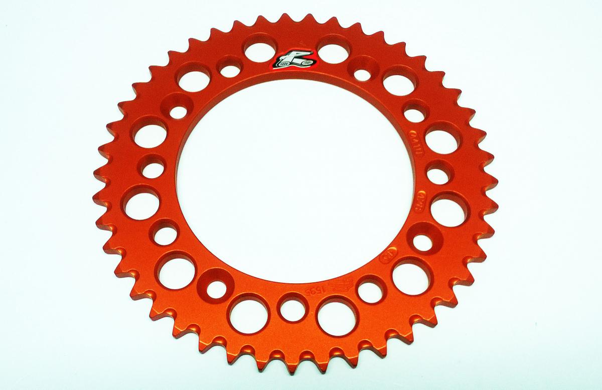 REAR SPROCKET ALLOY RENTHAL, ULTRALITE 441U-428-45GPOR ORANGE, 441U-428-45GPOR